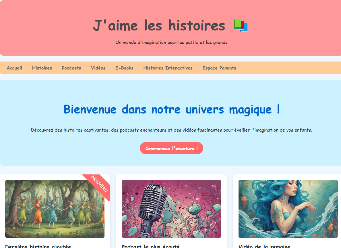 Site des histoires